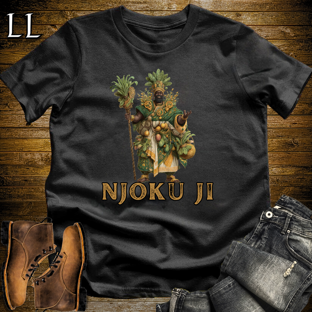 Njoku Ji African God Softstyle Tee Black | Igbo Harvest God Tee