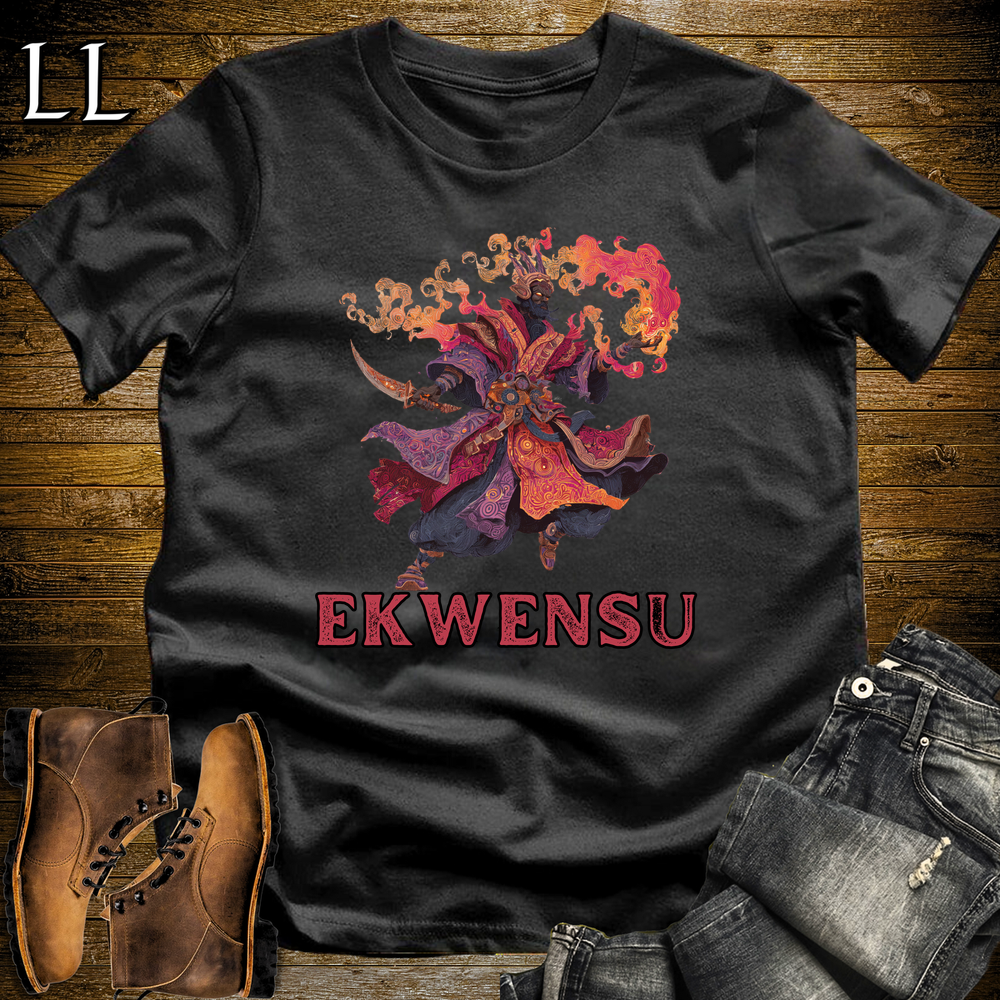 Ekwensu African God Softstyle Tee Black | Igbo Trickster God Tee