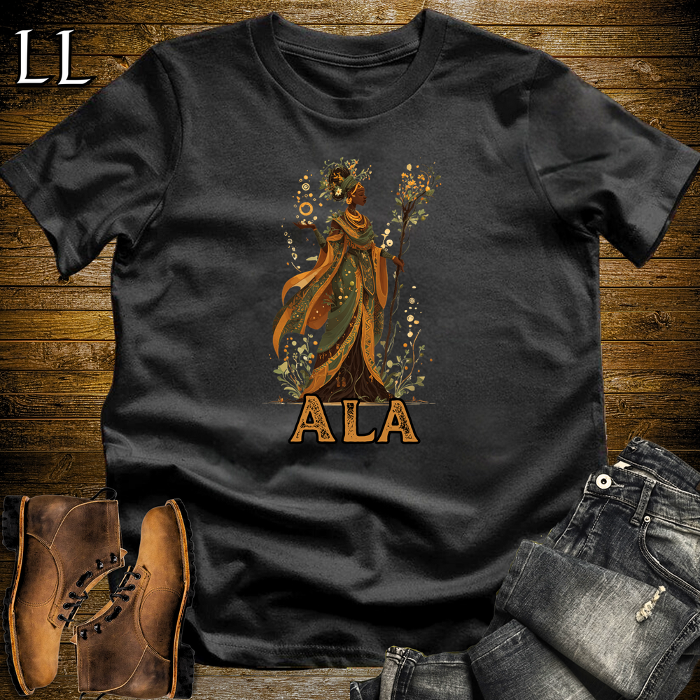Ala African Goddess Softstyle Tee Black | Igbo Earth Goddess Tee