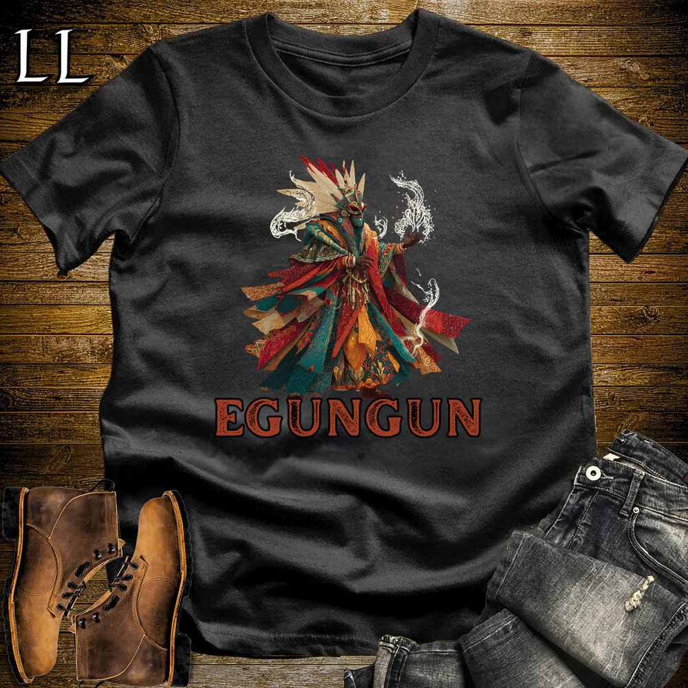 African Egungun Spirits Softstyle Tee Black | Yoruba Ancestor Spirit Tee