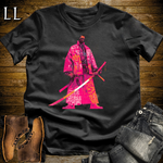 African Pink Street Samurai Black | African Warrior Tee
