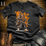 African Orange Street Samurai Black | African Warrior Tee