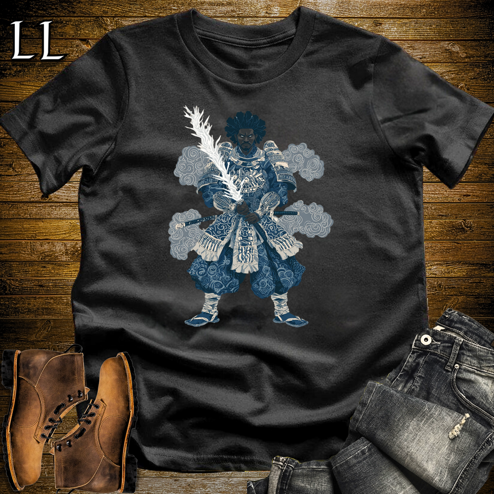 African Lightning Sword Samurai Black | African Warrior Tee