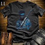 African Blue Street Samurai Black | African Warrior Tee