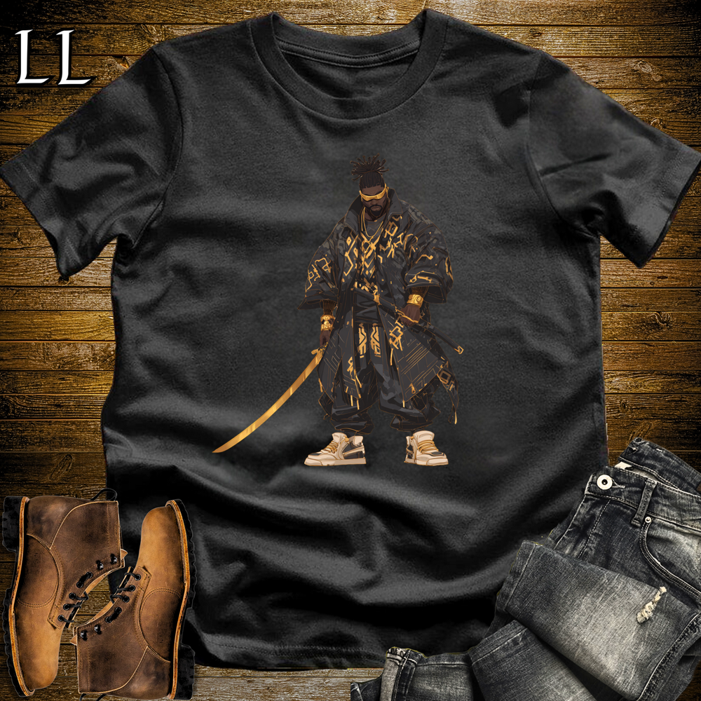 African Black Street Samurai Black | African Warrior Tee