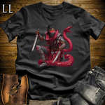 African Red Snake Assassin Softstyle Tee Black | African Warrior Tee