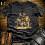 African Cheetah Assassin Softstyle Tee Black | African Warrior Tee