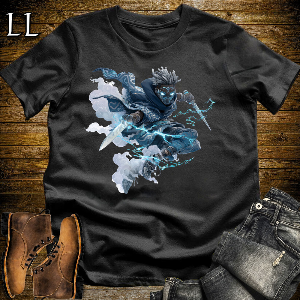 African Lightning Blade Assassin Softstyle Tee Black | African Warrior Tee
