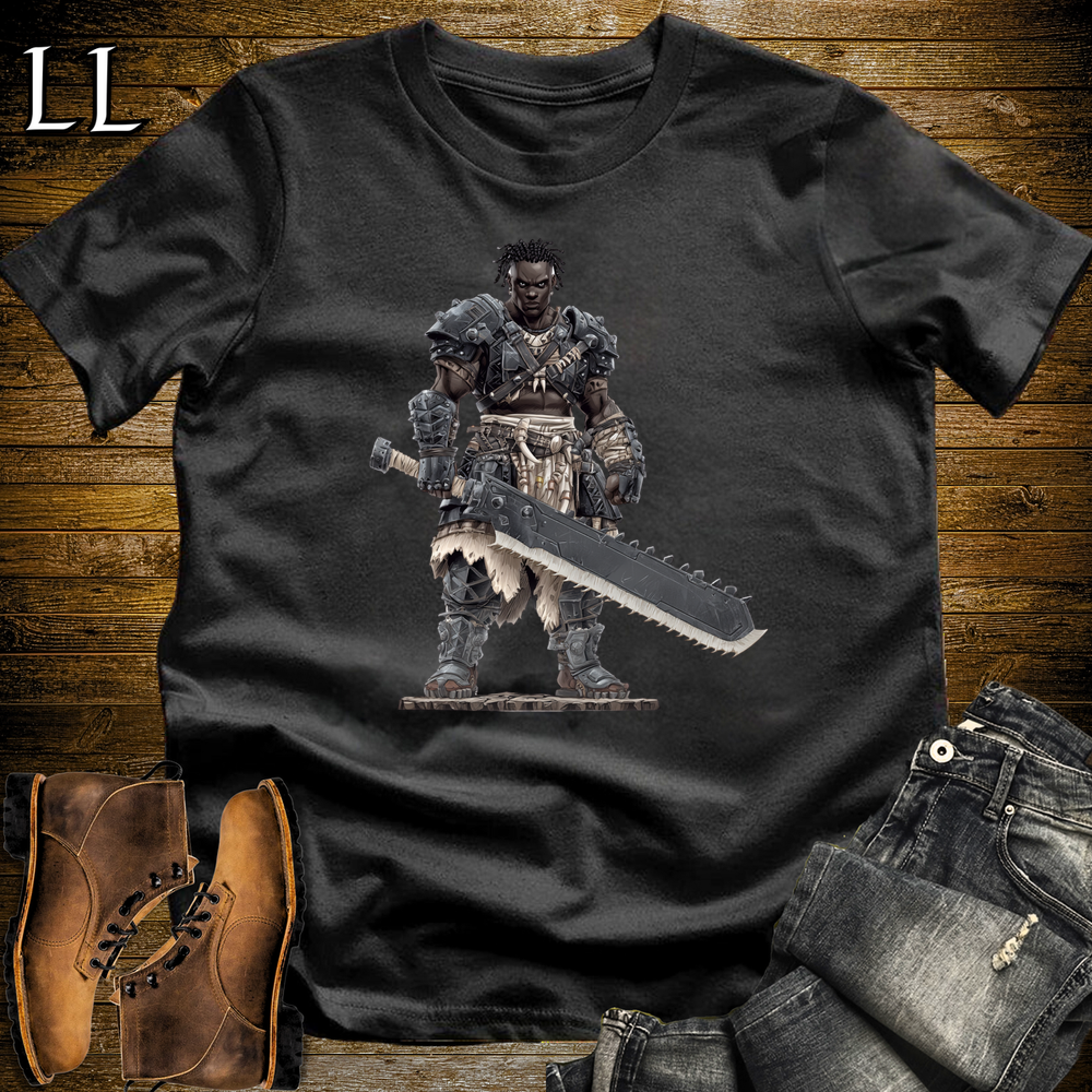 Afrian Gladiator Barbarian Softstyle Tee - Black