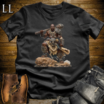 African Tribal Barbarian Softstyle Tee Black | African Warrior Tee