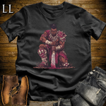 African Red Barbarian Softstyle Tee Black | African Warrior Tee
