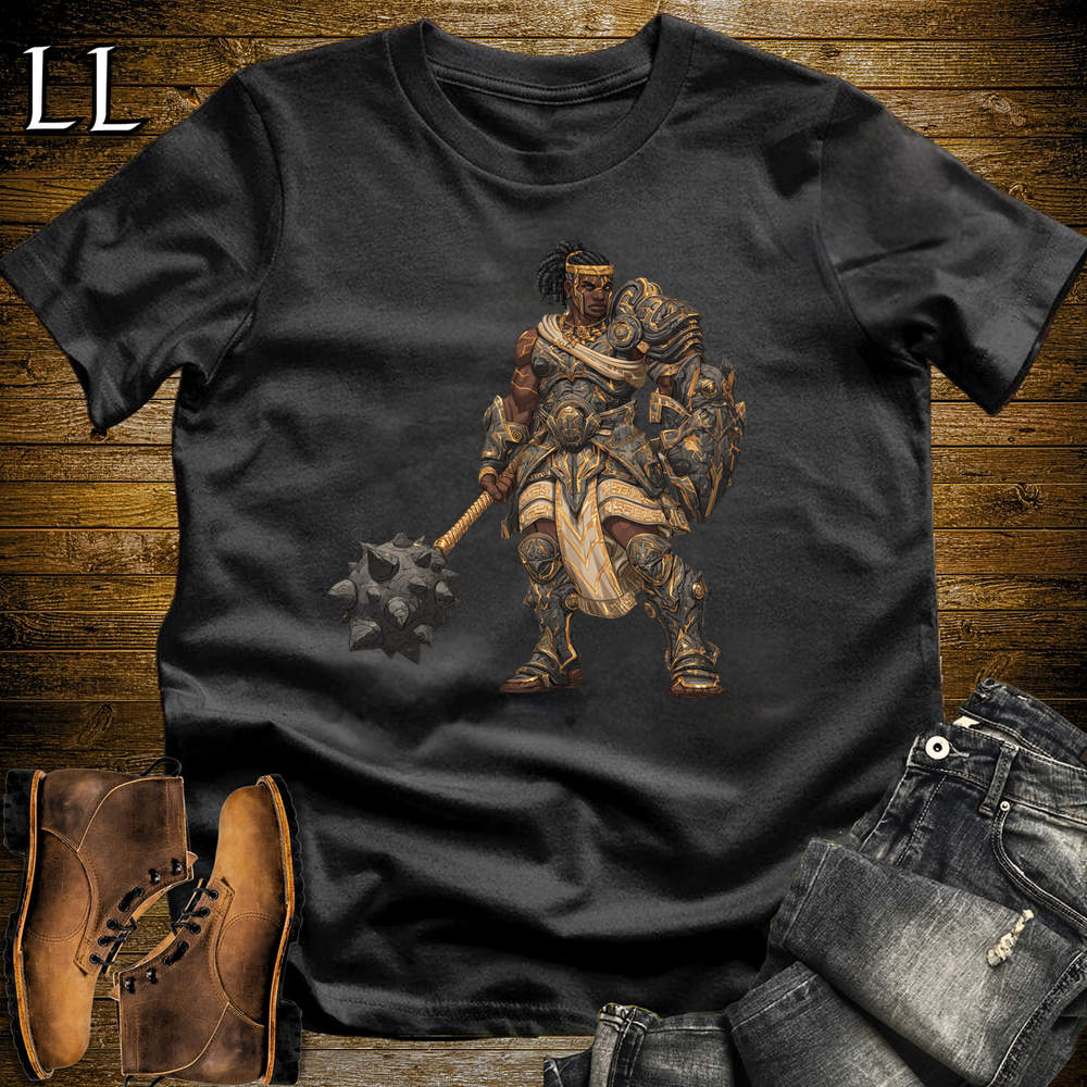 African Stone Barbarian Softstyle Tee Black | African Warrior Tee