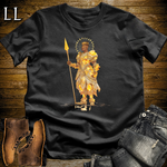 African Sun Spear King Softstyle Tee Black | African Royalty Graphic Tee