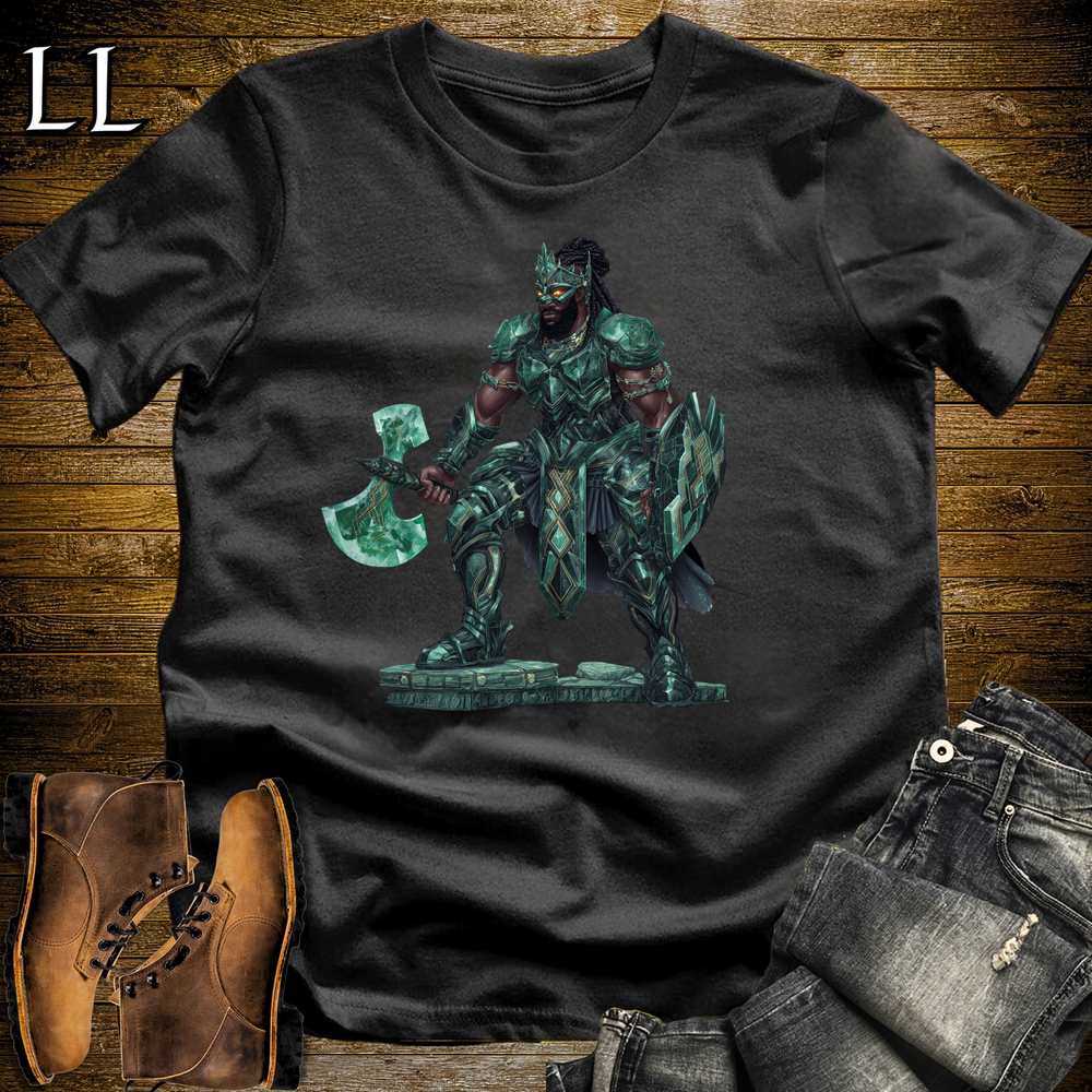 African Emerald Warrior Softstyle Tee - Black