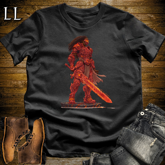 African Lava Sword Warrior Softstyle Tee - Black