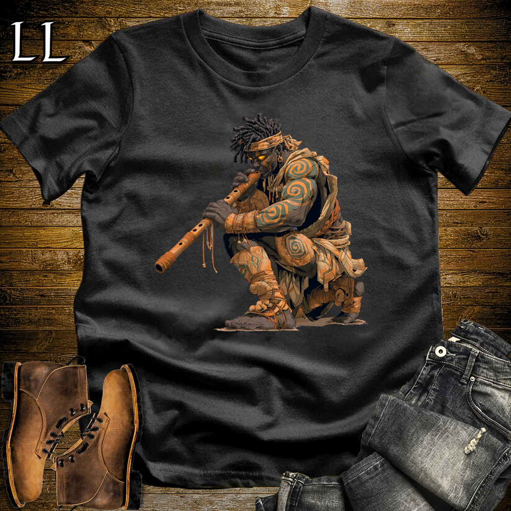 African Blow Dart Warrior Softstyle Tee - Black