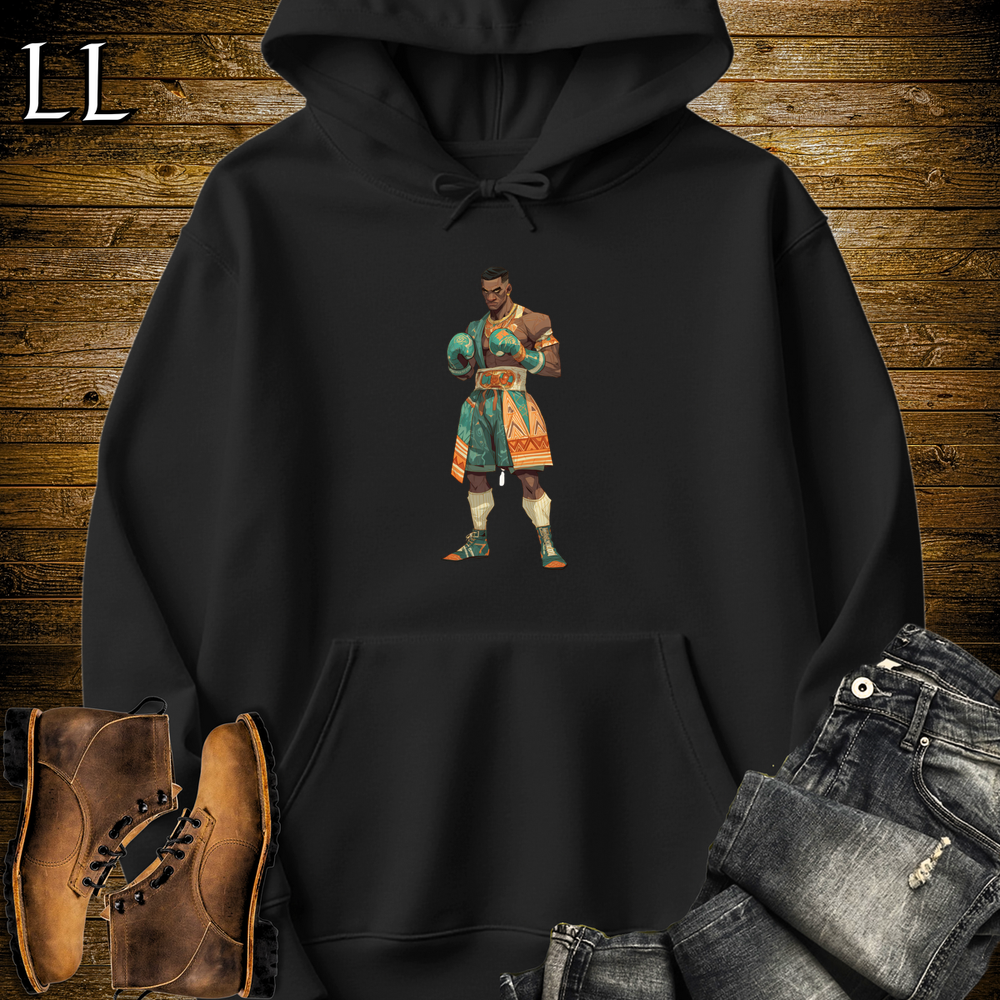 African Boxing Legend Hooded Sweatshirt - Black