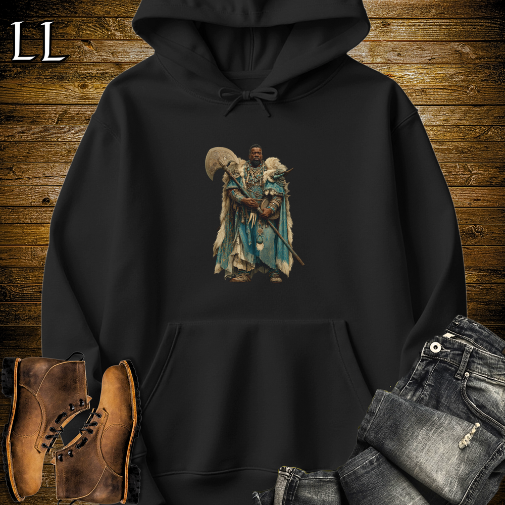 African Axe Chieftan Hooded Sweatshirt - Black
