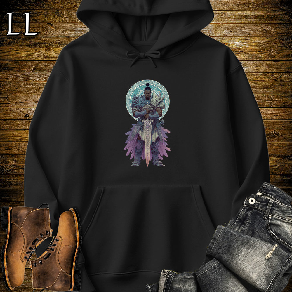 African Ancestral Blademaster Hooded Sweatshirt Black | Warrior