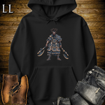 African Blue Dual Axe Warrior Hooded Sweatshirt Black | Dual Axe Warrior