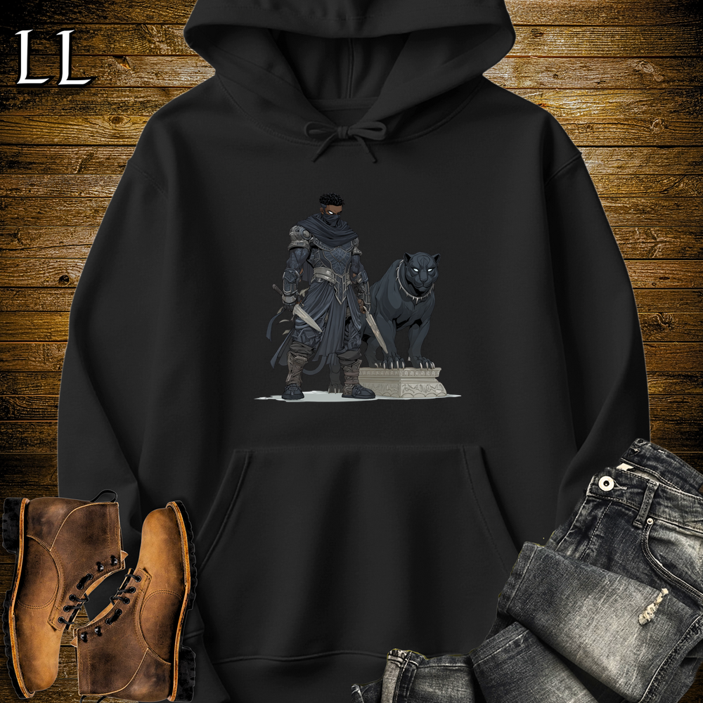African Black Panther Assassin Hooded Sweatshirt Black | African Warrior Hoodie
