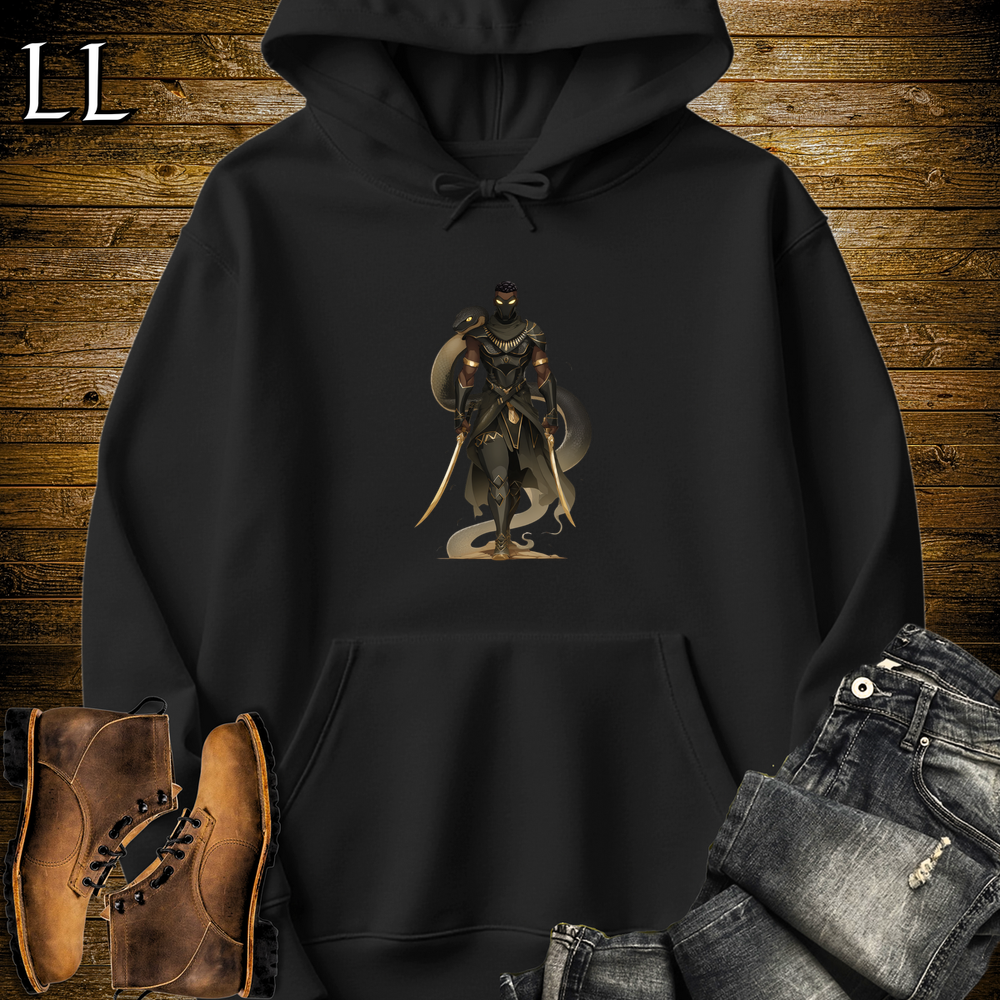 African Black Mamba Assassin Hooded Sweatshirt - Black