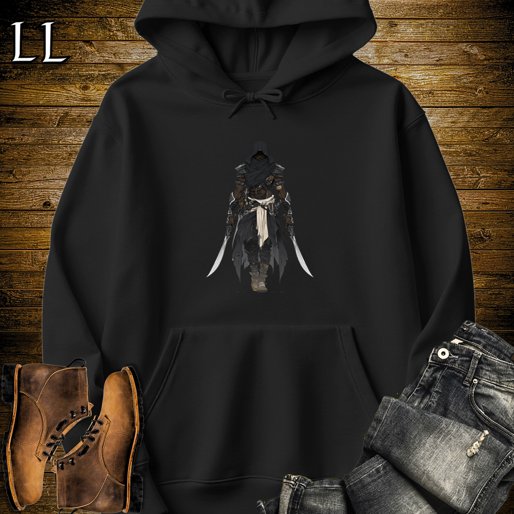 African Black Hood Assassin Hooded Sweatshirt - Black