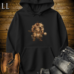 African Bone Mace Warrior Hooded Sweatshirt Black | Bone Mace Warrior