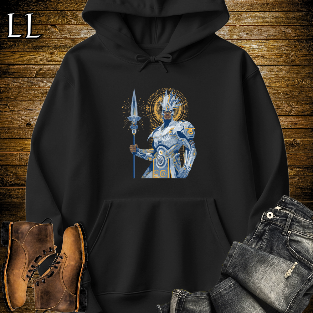 African Future King Hooded Sweatshirt - Black