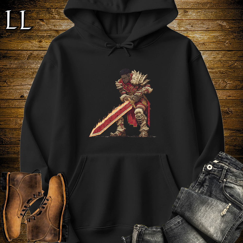 African Flamesword King Hooded Sweatshirt - Black