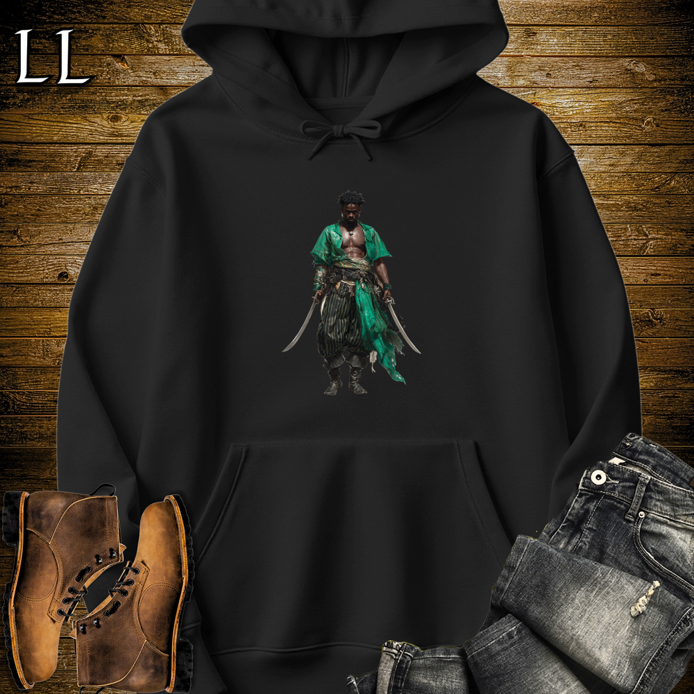 African Emerald Pirate Hooded Sweatshirt - Black