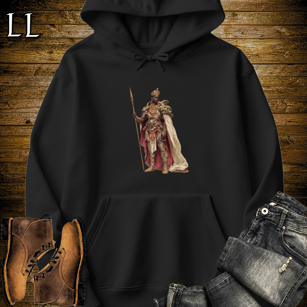 African Spear King Hooded Sweatshirt - Black