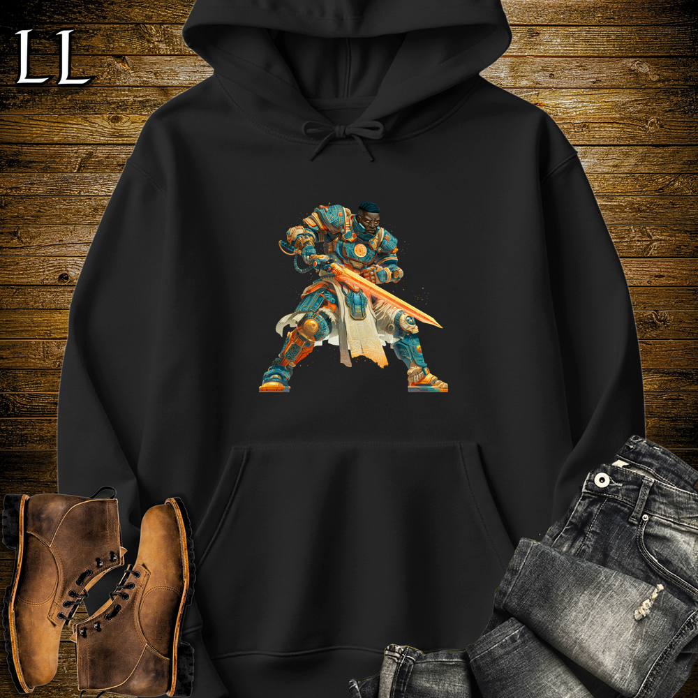 African Space Warrior Hooded Sweatshirt - Black