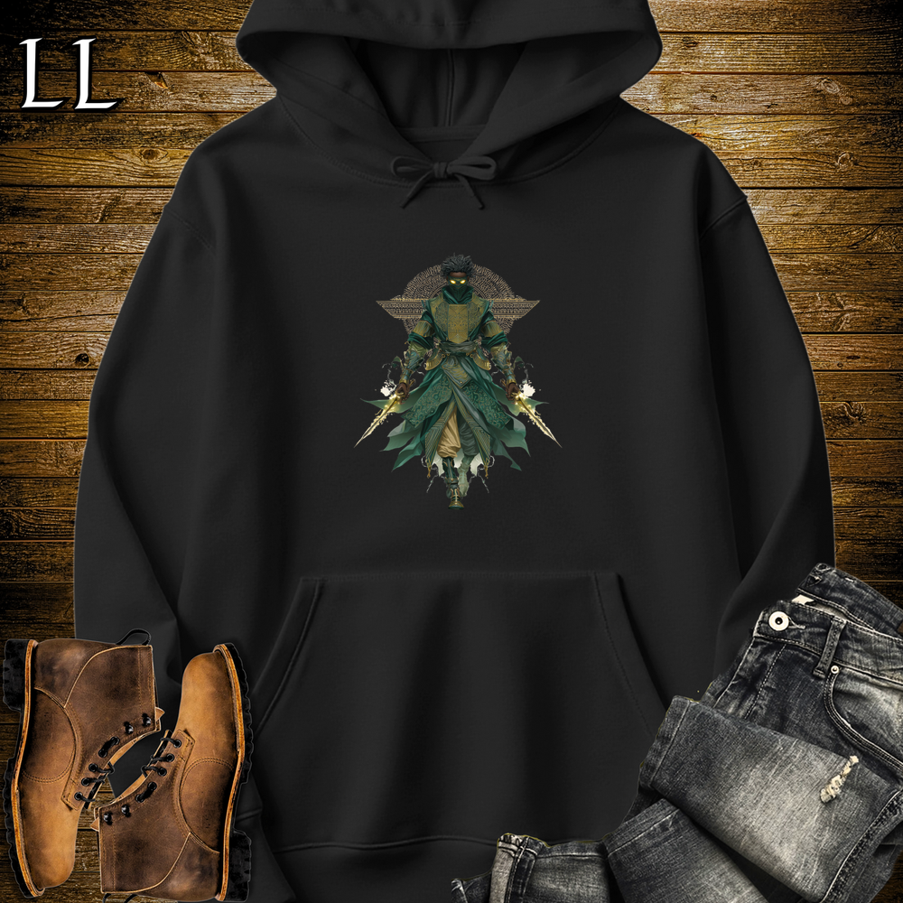 African Sage Assassin Hooded Sweatshirt Black | African Warrior Hoodie