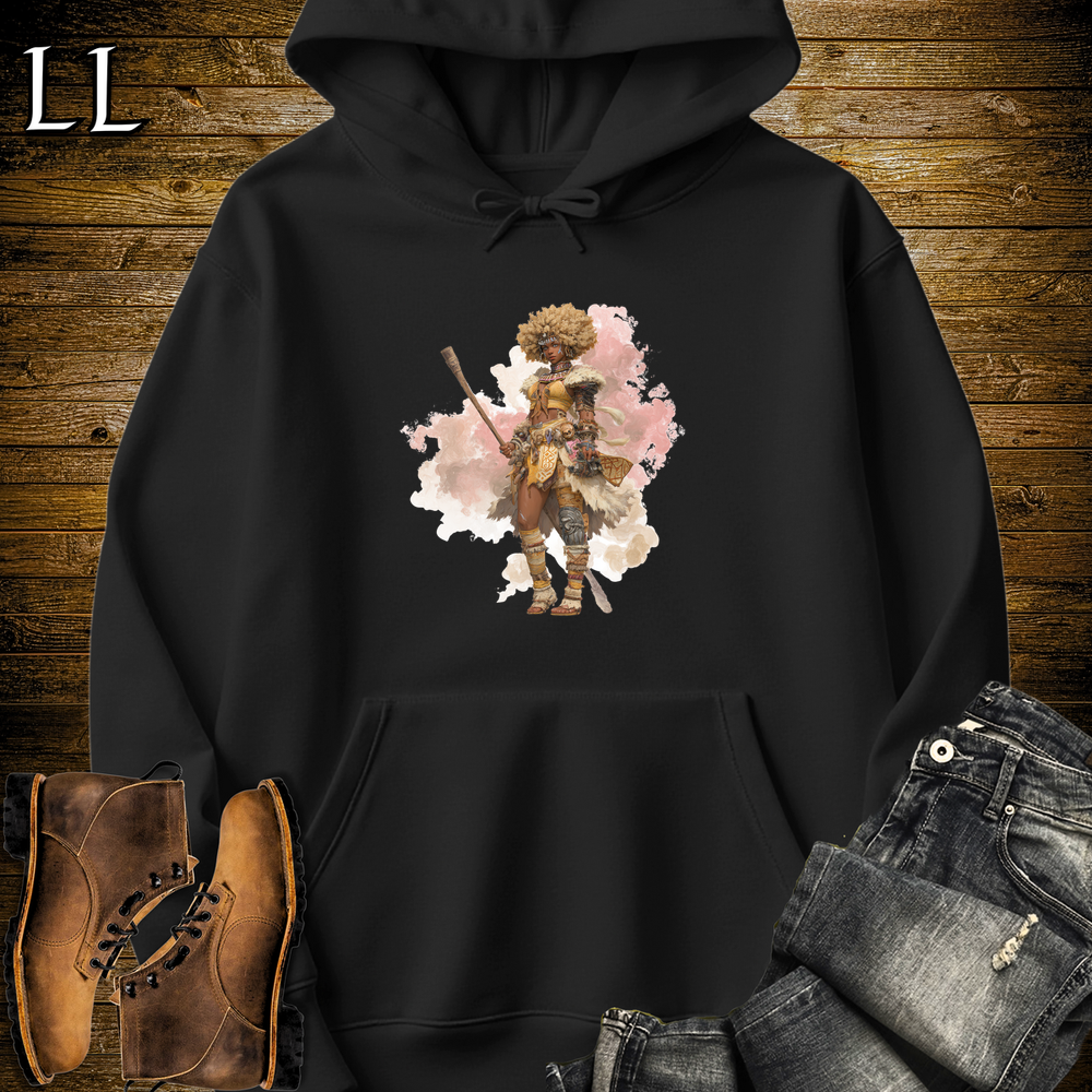African Tribal Queen Hooded Sweatshirt - Black
