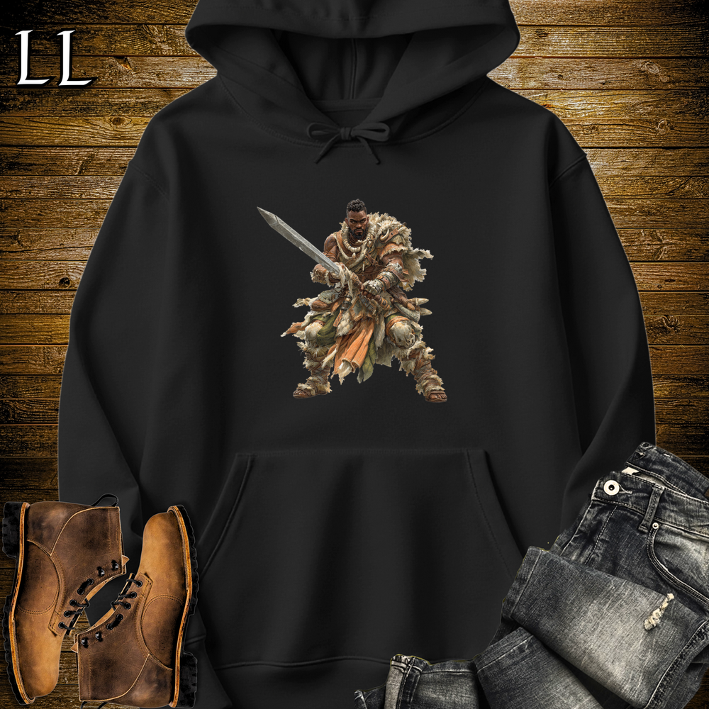 African Swordmaster Hooded Sweatshirt - Black