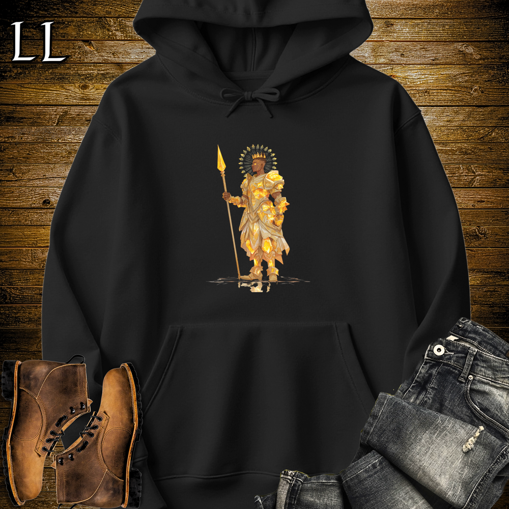 African Sun Spear King Hooded Sweatshirt - Black