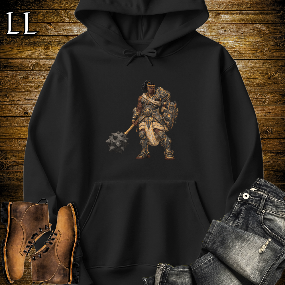 African Stone Barbarian Hooded Sweatshirt - Black