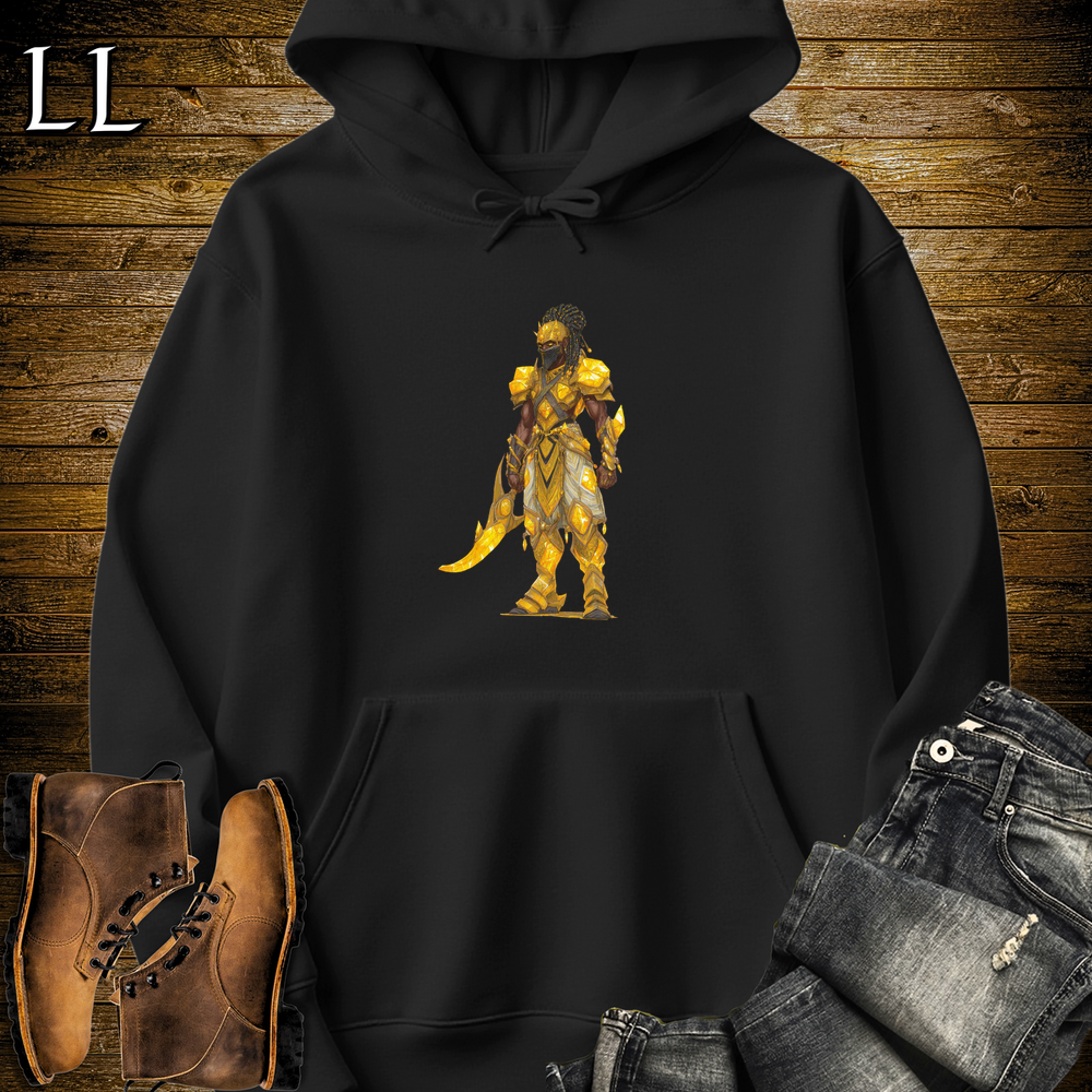 African Yellow Sapphire Warrior Hooded Sweatshirt - Black