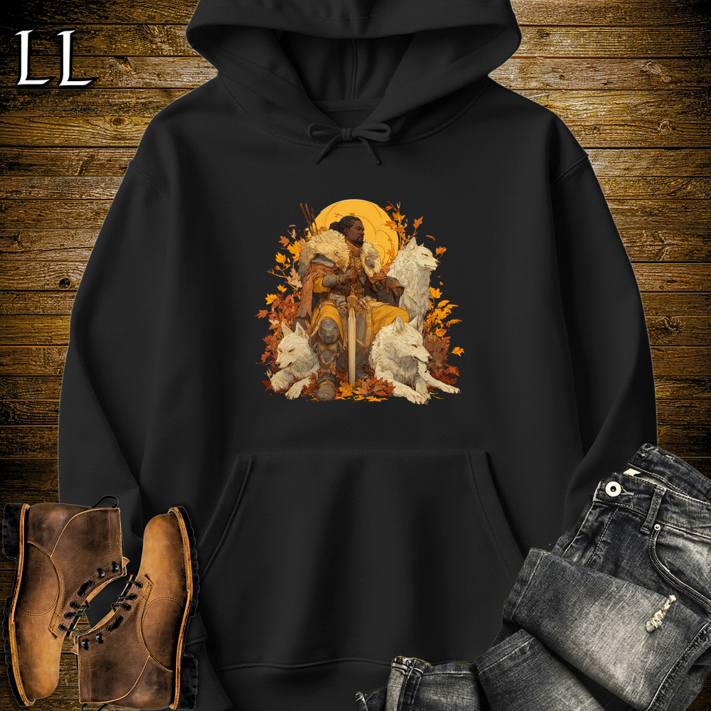 African Wolf Warrior Hooded Sweatshirt - Black