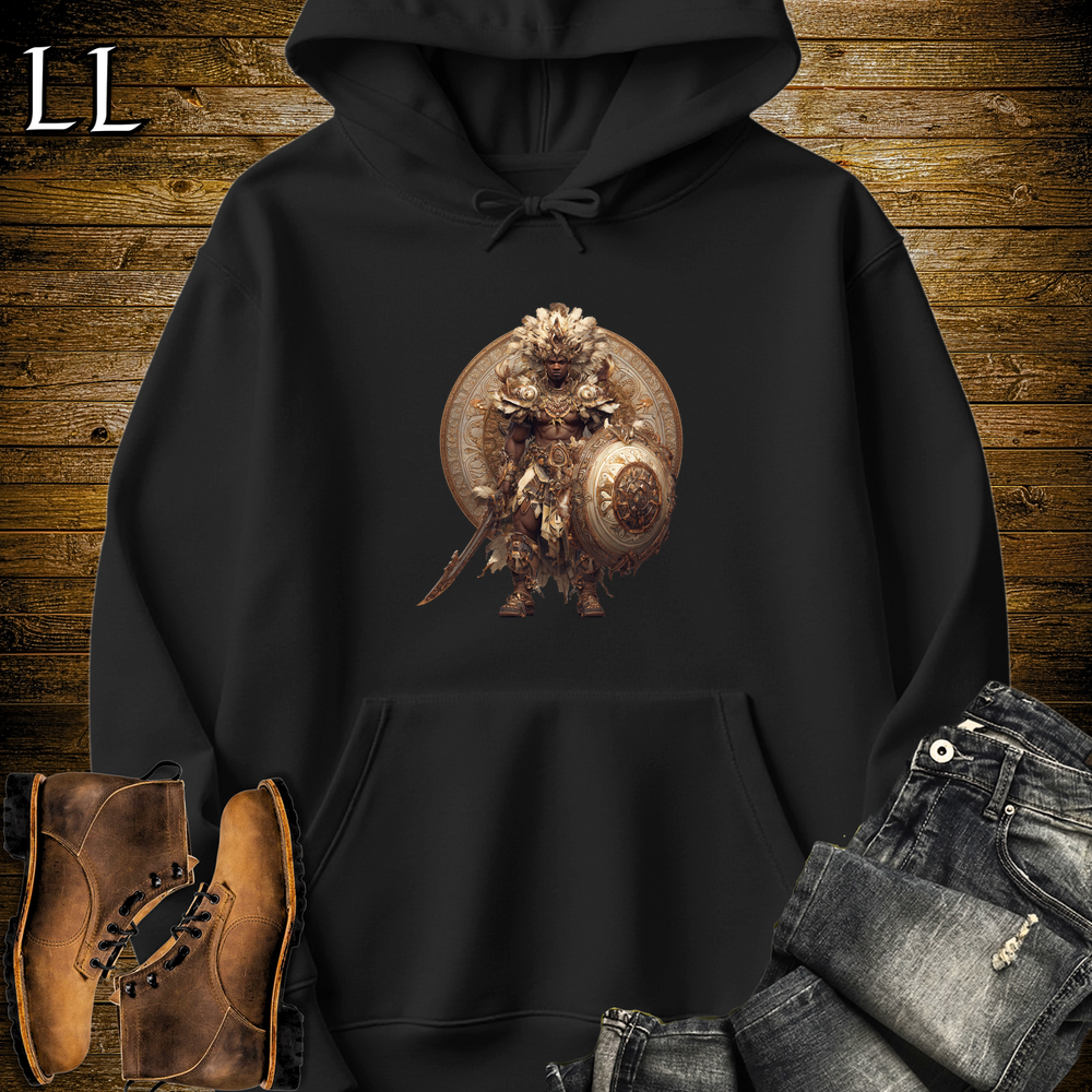 African Warrior King Hooded Sweatshirt Black | King Warrior