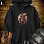 African Warrior Bone Club Hooded Sweatshirt Black | Bone Fighter