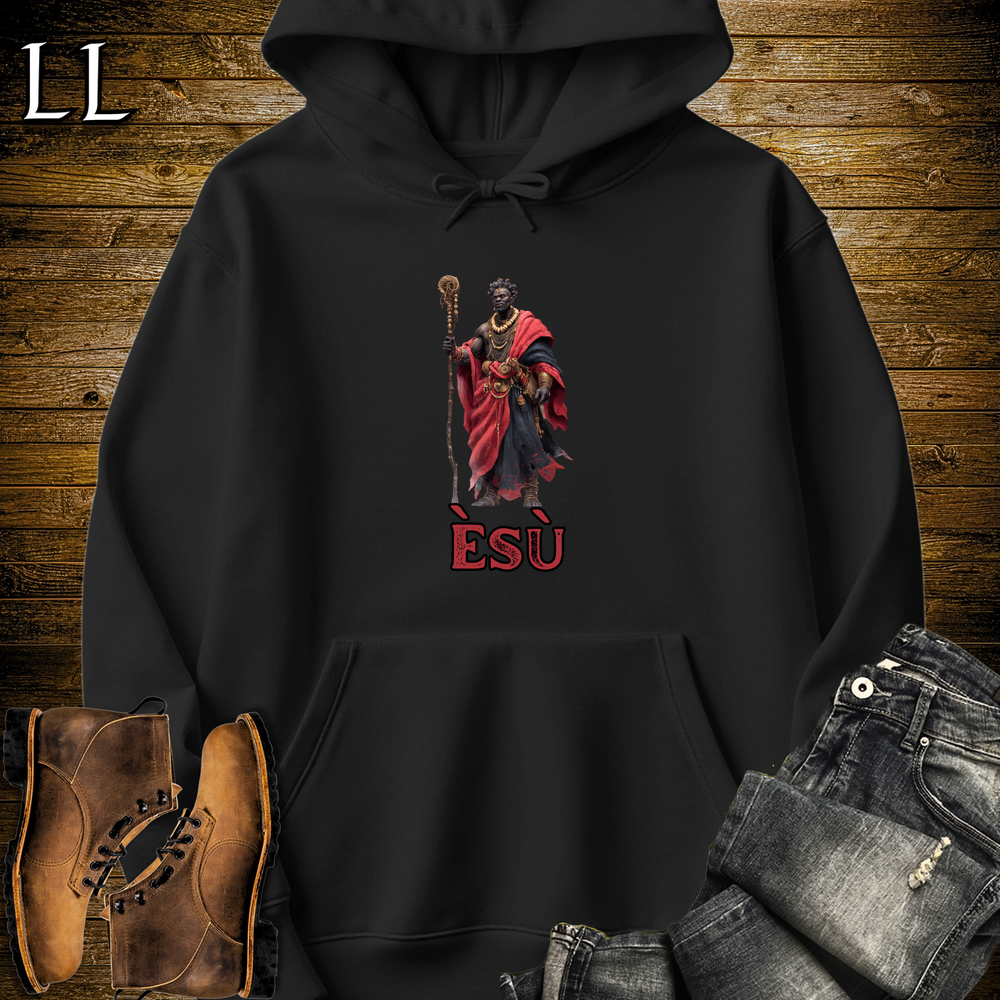 Esu African God Hooded Sweatshirt - Black