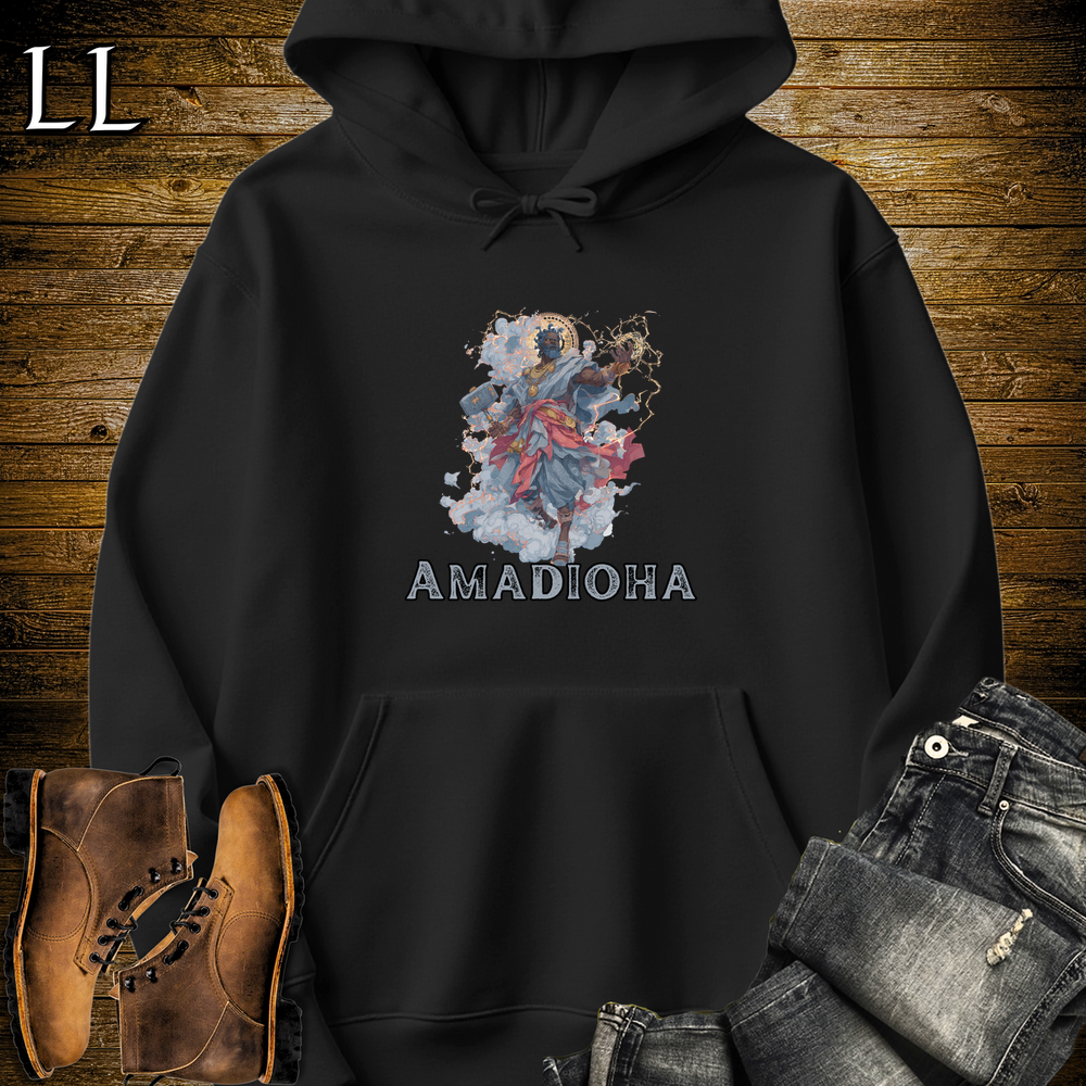 Amadioha African God Hooded Sweatshirt - Black