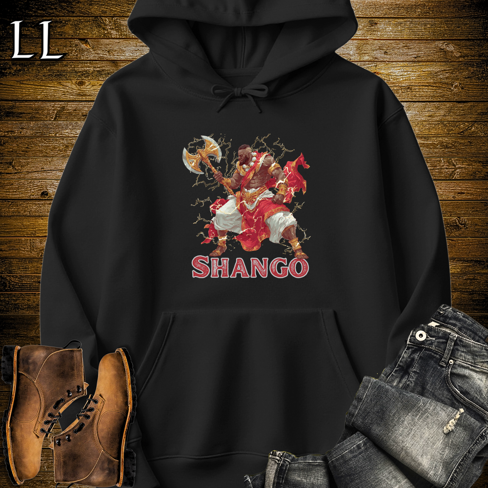 Shango African God Hooded Sweatshirt - Black