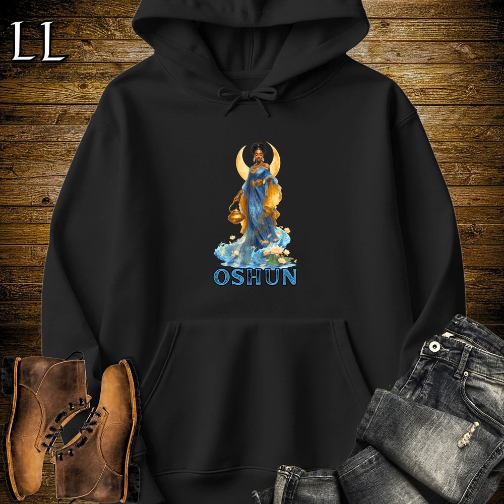 Oshun African Goddess Hooded Sweatshirt - Black