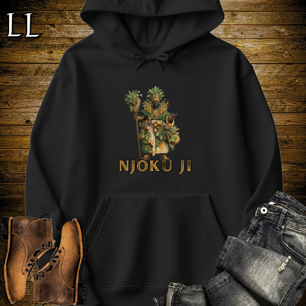 Njoku Ji African God Hooded Sweatshirt - Black