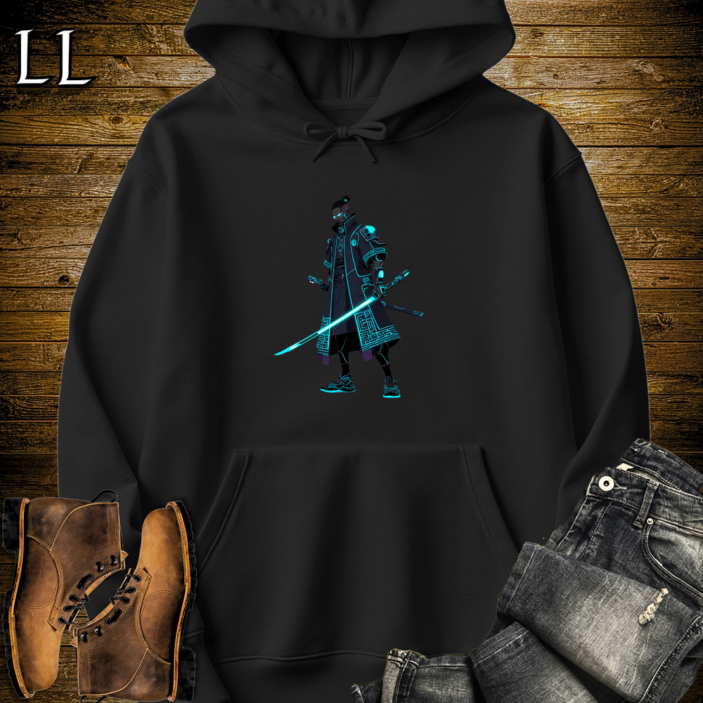 African Ai Samurai Hooded Sweatshirt - Black