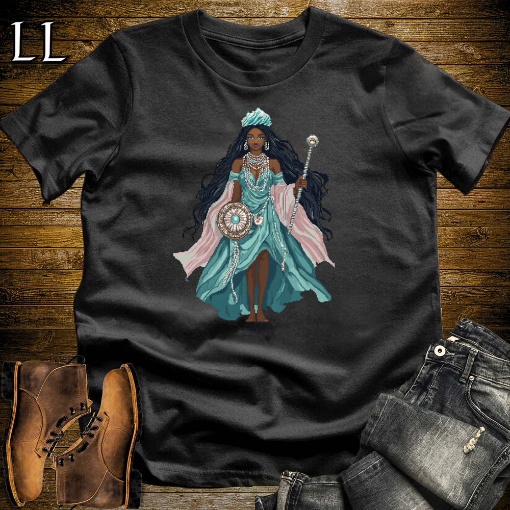 African 16 Bit Water Queen Black | African Queen Tee