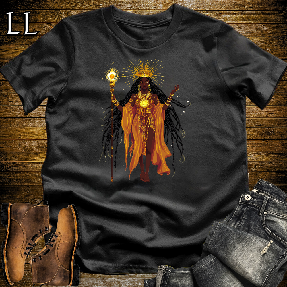 African 16 Bit Sun Queen Black | African Queen Tee